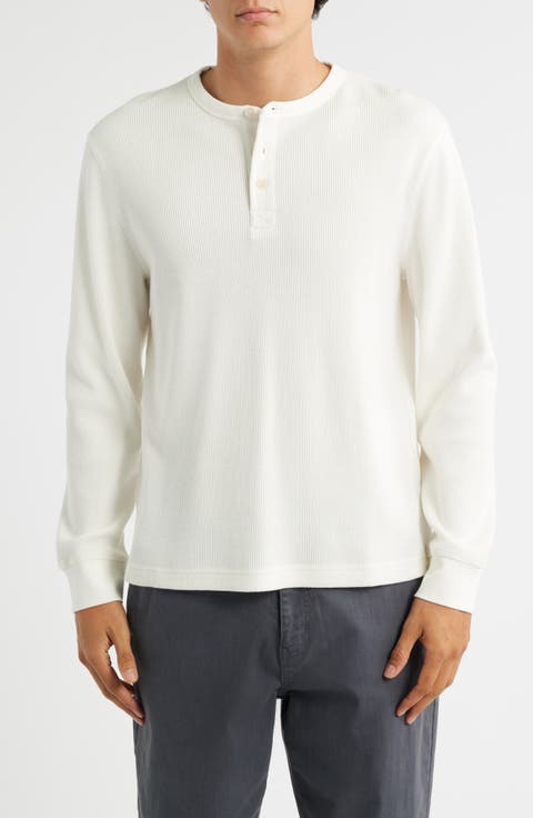 Waffle Stitch Long Sleeve Henley
