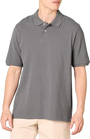 Amazon Essentials Men's Regular-Fit Cotton Pique Polo Shirt (Available in Big & Tall)