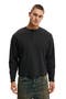 Men's Relaxed Fit Textured Henley Long Sleeve